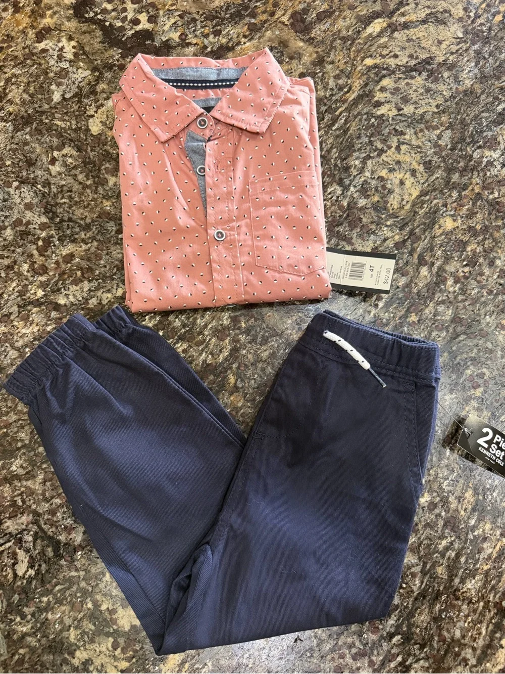 NWT Kenneth Cole New York 2-Piece Shirt and Pants Set Size 4T
